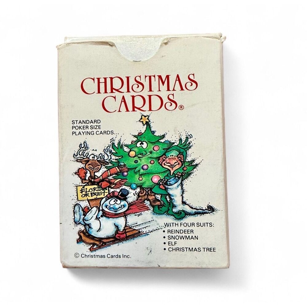 1986 Vintage Christmas Cards Inc. Playing Cards Deck 80's Holiday